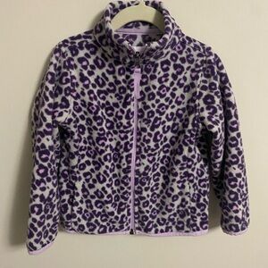 Girls leopard print fleece 4T